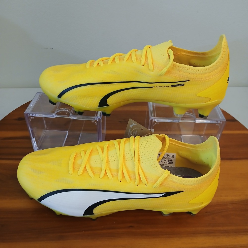 Puma Ultra Ultimate FG/AG Soccer Cleats Womens 6.5 Yellow 107507-04 Ultraweave